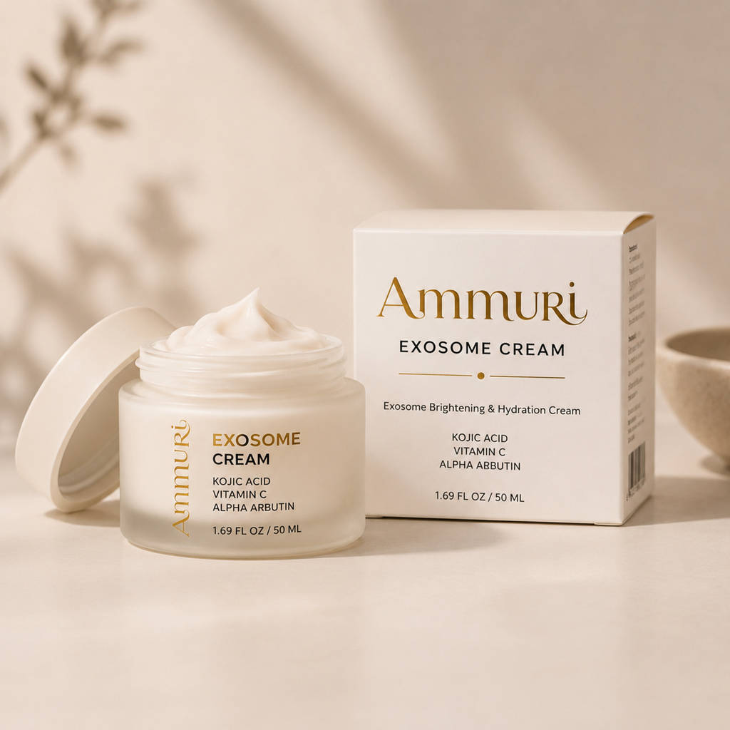 Crema Iluminadora con Exosomas | Ácido Kójico, Glutatión y Ácido Mandélico | Ammuri Beauty