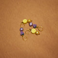 Gold freshwater pearl with lemon huggie earrings| by Ifemi Jewels