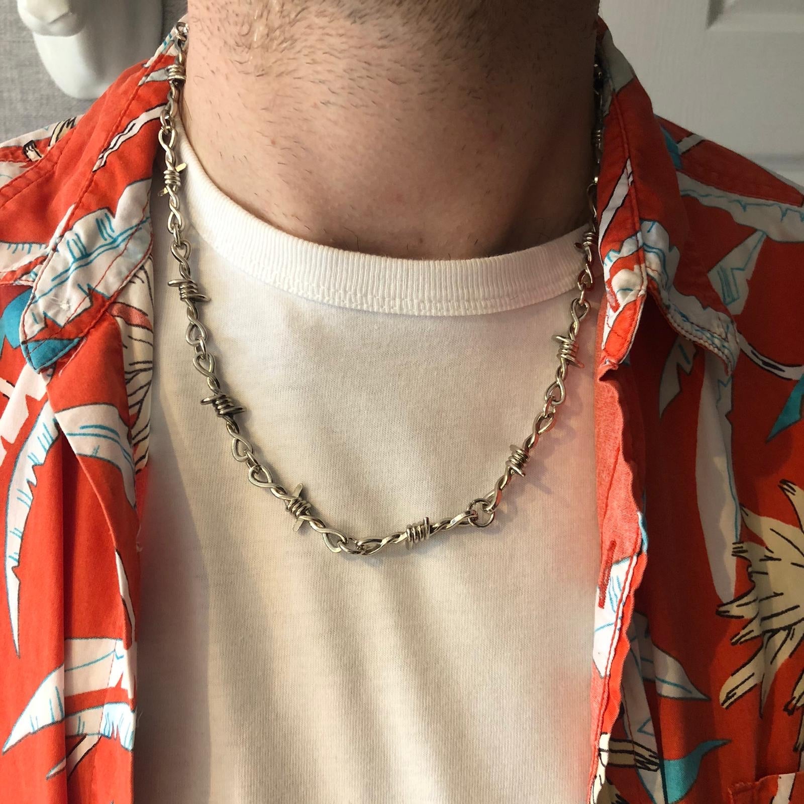 Barbed Wire Link Necklace