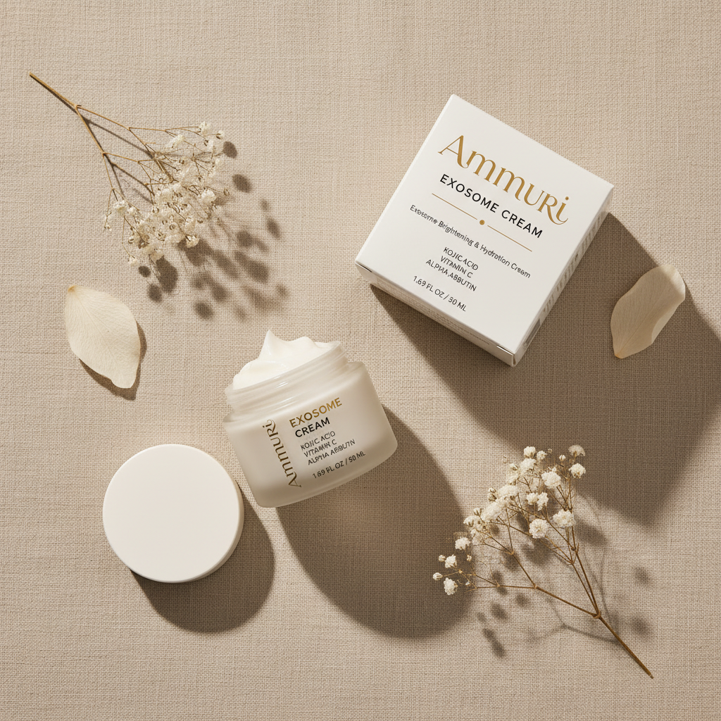 Crema Iluminadora con Exosomas | Ácido Kójico, Glutatión y Ácido Mandélico | Ammuri Beauty