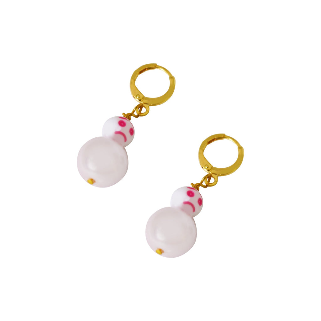 Pink, In my feelings earrings, Huggie Earrings, Pink Statement Earrings, Statement Earrings | by lovedbynlanla-2