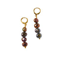 Brown purple potato pearl earrings | by Ifemi Jewels